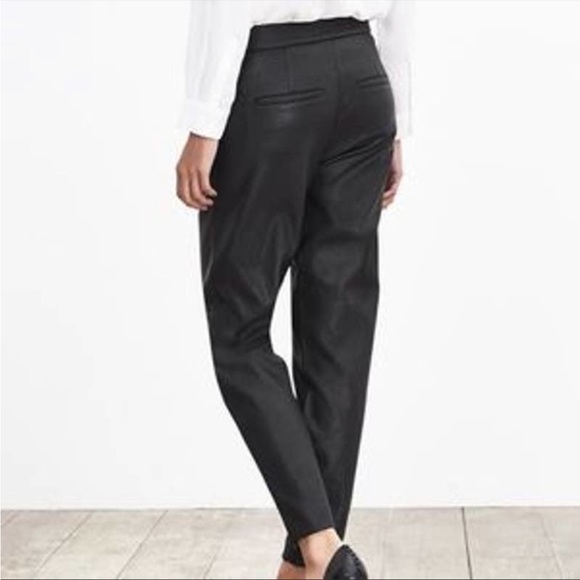 Pleated Faux Leather Pants - Picture 2 of 4